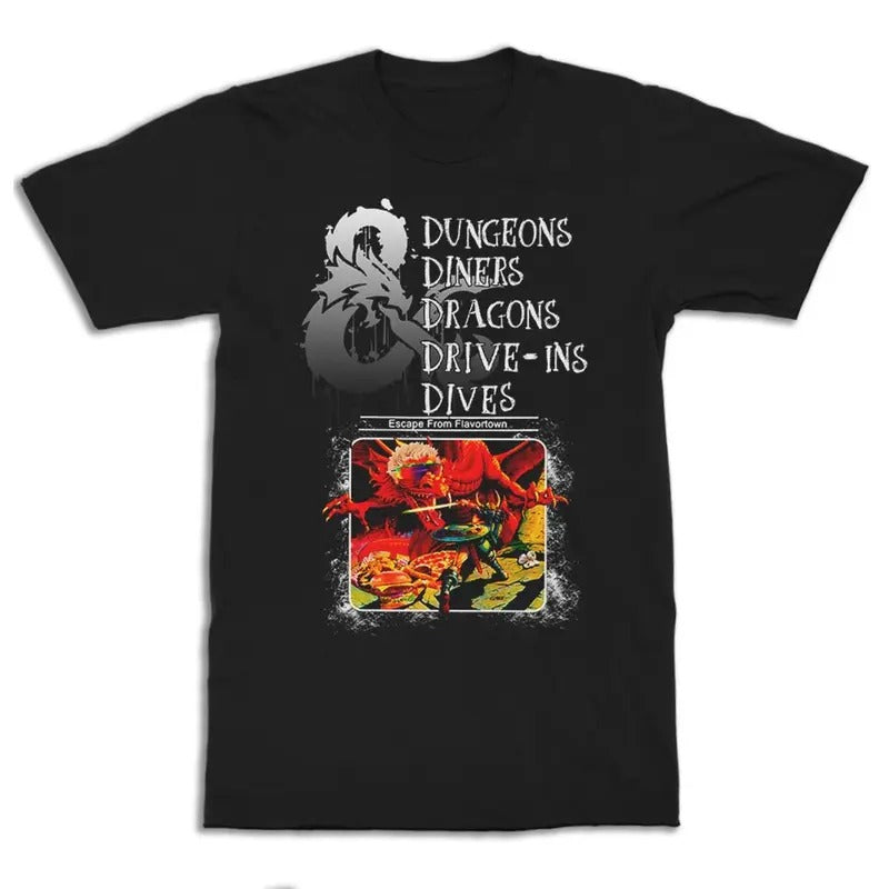 Dungeons Diners Dragons Drive-Ins Dives Funny T-Shirt, Dungeons & Dragons DnD Shirt, Men's Women's , Unisex T-Shirt, For...