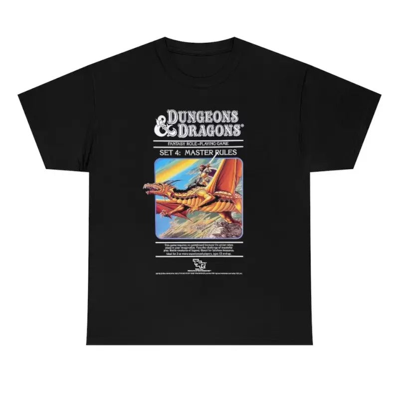 Dungeons and Dragons 90s Black Classic Rulebook T-Shirt Top Menswear Hoodie, Sweatshirt | HypeCrazeTee.com