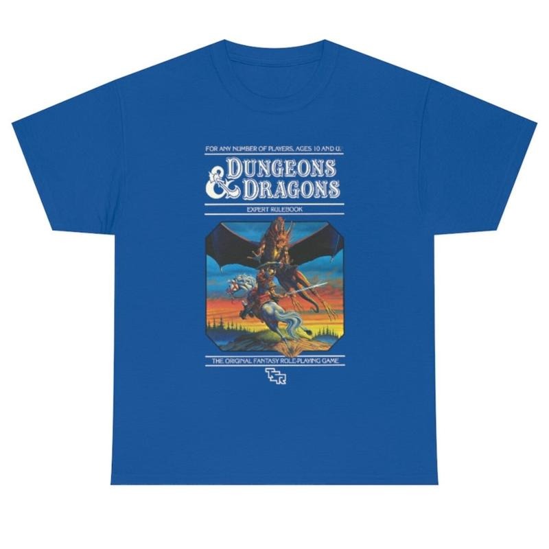 Dungeons and Dragons Blue Handbook T-Shirt, Unisex T-Shirt, For Men Women Menswear Top Hoodie, Sweatshirt | HypeCrazeTee.com