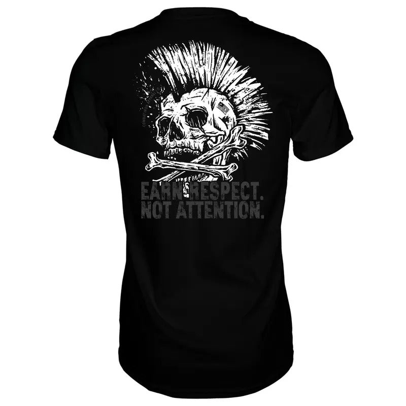 EARN RESPECT. NOT ATTENTION. SKULL MEN'S T-SHIRT Hoodie, Sweatshirt | HypeCrazeTee.com