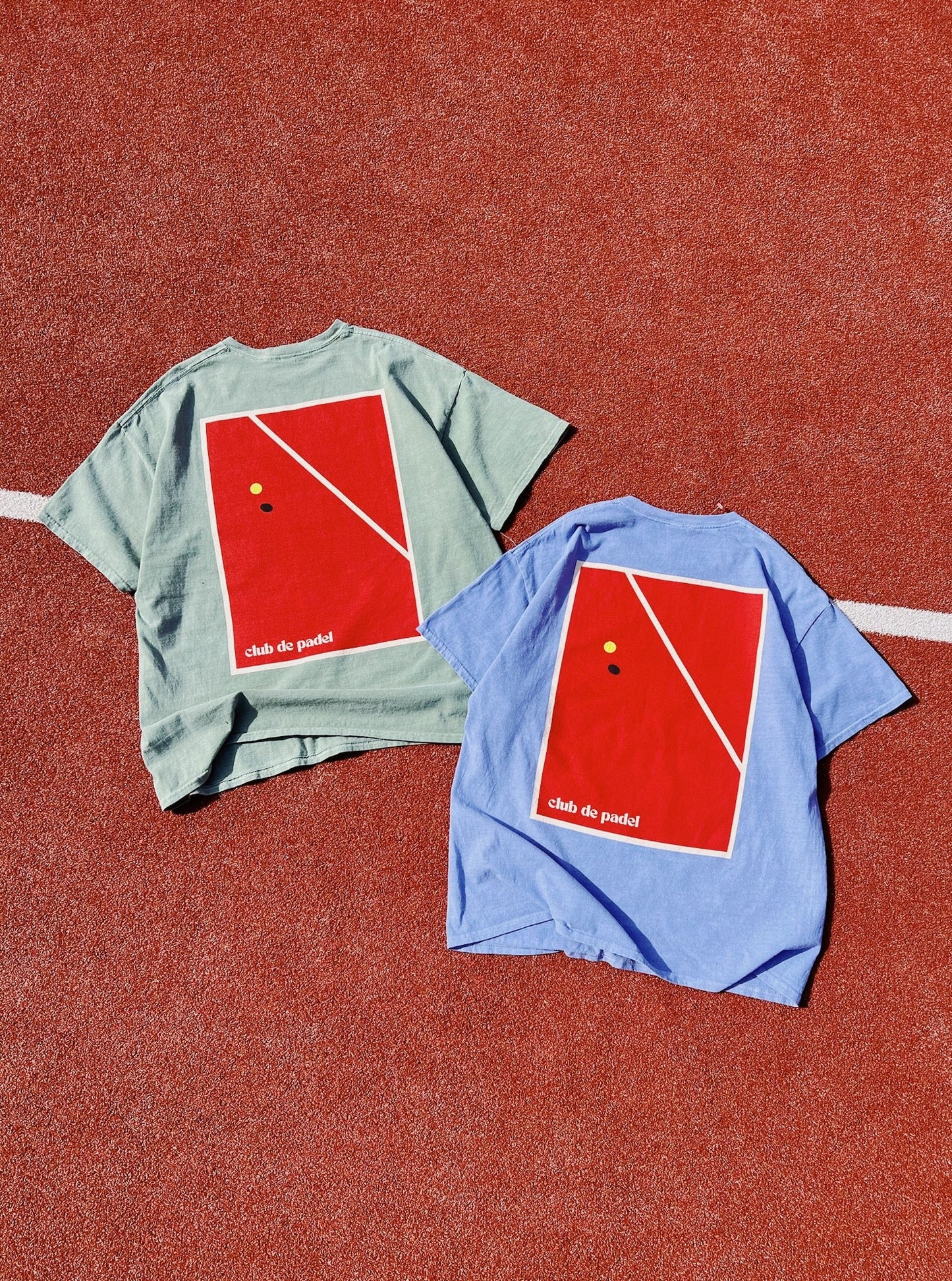 Club de Padel 'Bounce' Vintage Washed Tee - Jade Green