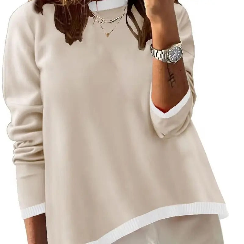 ETYCC Spring & Summer Women's Couple Fashion Shirts, Cotton Ribbed Knitted Tops, Long Sleeve Sweaters Casual Pullover...