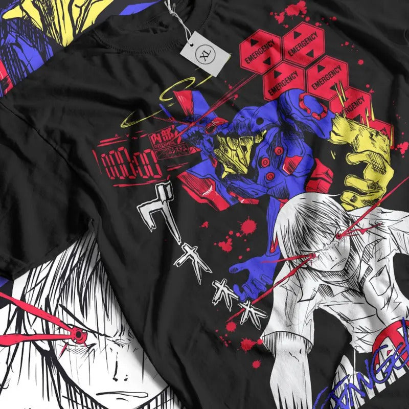 EVA Mech Unisex Graphic Tee, Mecha Shirt, Zero Zero Shirt, Comic Tshirt Manga Shirt, Japanese Anime, japanese gaming...