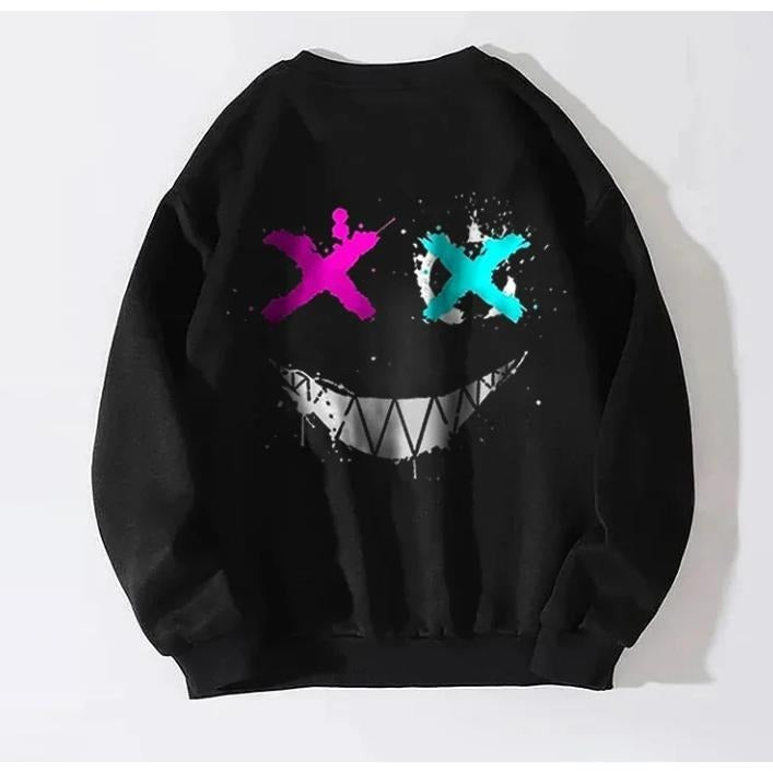 EVIL EMOJI GRAPHIC BLACK PRINT Sweatshirt T-Shirts, Hoodie | HypeCrazeTee.com