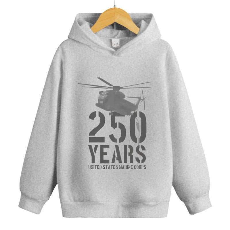 Eagle and Flag 250 Years 1776-2026 250th Birthday Hoodie For Kids United States Marine Corps 250 Years Chopper Pullover...
