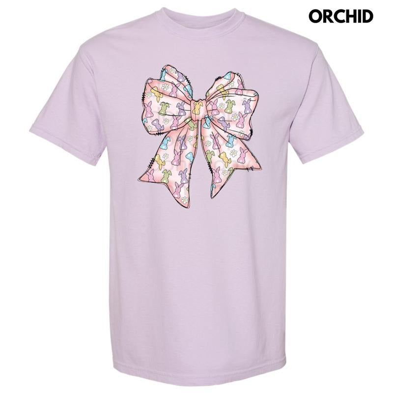 Easter Bunny Bow Comfort Colors T-Shirt Hoodie, Sweatshirt | HypeCrazeTee.com