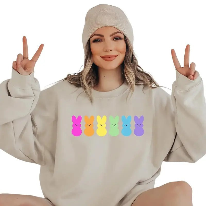 Easter Bunny Peeps Sweatshirt, Hoodie, T-shirt, Easter Shirt, Cute Easter Gifts, Peeps Shirt | HypeCrazeTee.com