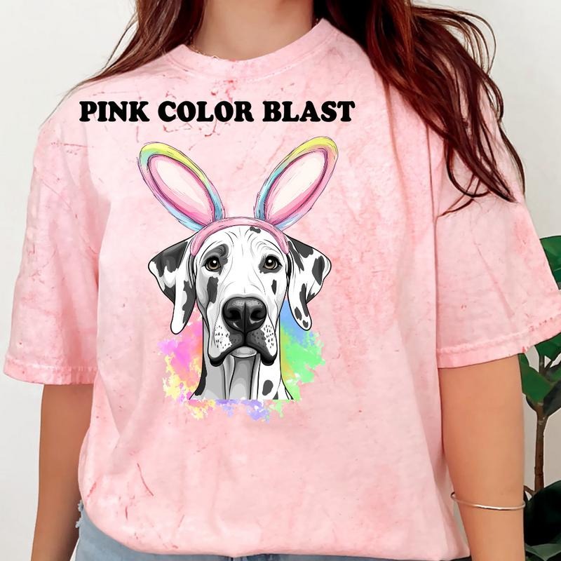 Easter Harlequin Great Dane Shirt ~ Relaxed Fit Printed USA Womenswear Casual Comfort Cotton Top Athletic Boho Chic T-Shirts, Hoodie, Sweatshirt