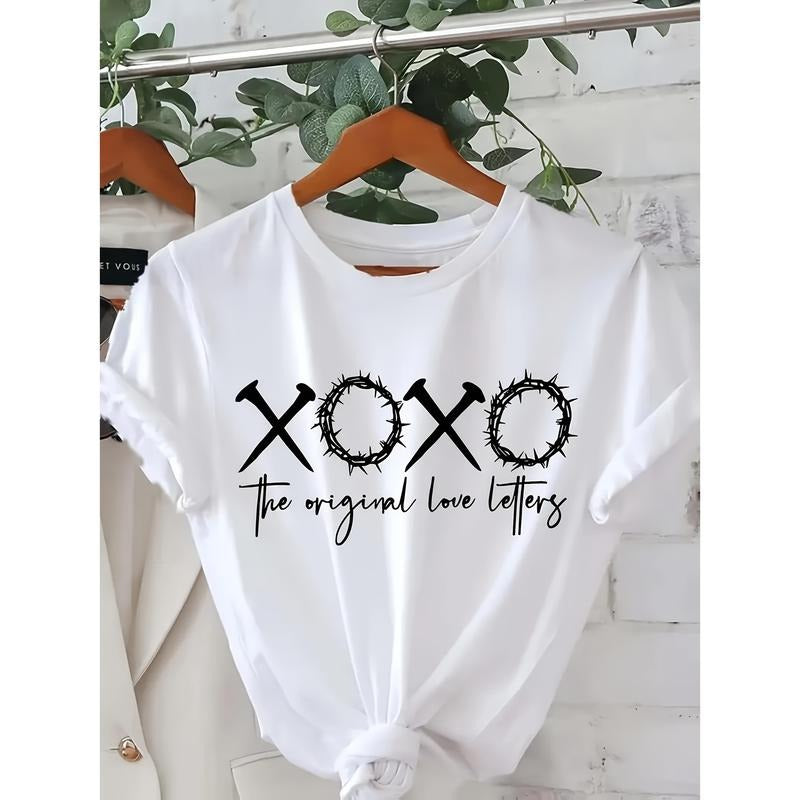 Easter Printed T-Shirt, Short Sleeved Round Neck Casual Top, Suitable for Summer And Spring, Women'S Clothing Hoodie,...
