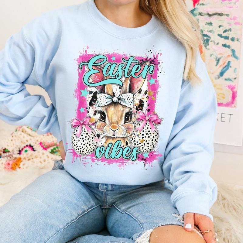 Easter Vibes with Dalmation Eggs DTF Transfers - THIS IS NOT A SHIRT Hoodie, Sweatshirt | HypeCrazeTee.com