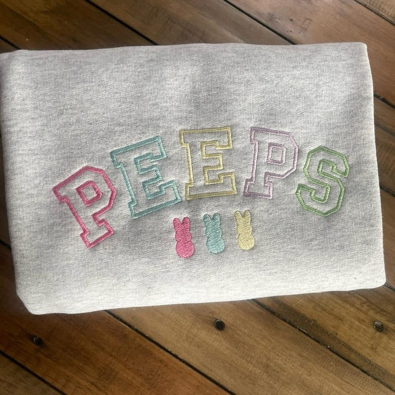 Easter bunny  with words embroidered sweatshirt, Easter sweatshirt , spring sweatshirts, Easter shirt, custom sweatshirt...