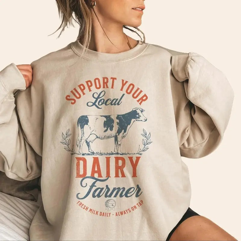 Eat Local Breastfeeding Sweatshirt Breastmilk Sweater Moms Milk Crewneck Moms Boobery Jumper Baby Shower Gift for New Mom...