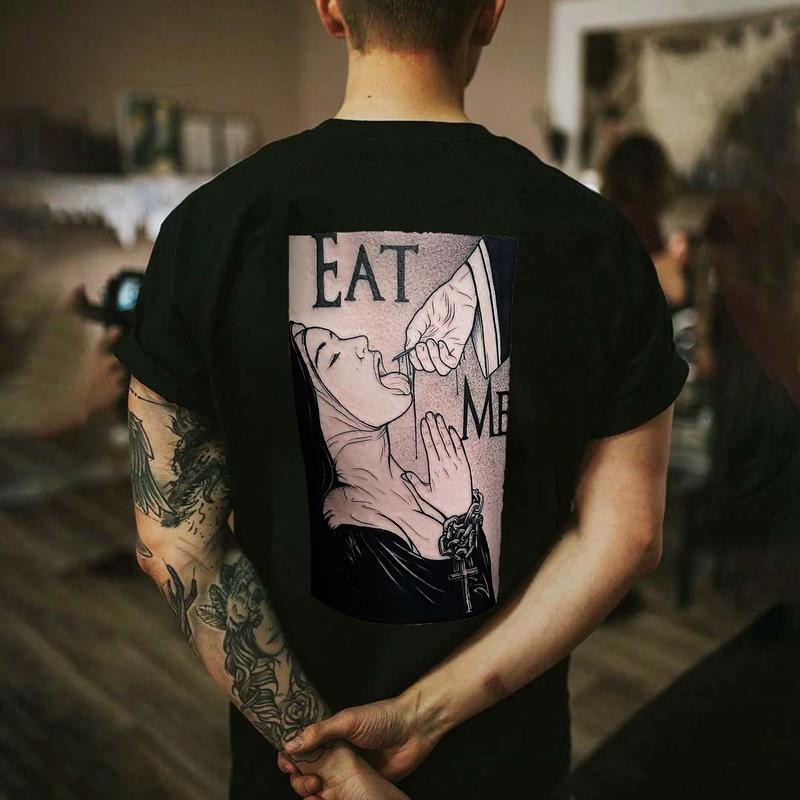 Eat Me Printed Men's T-shirt - Naughty Clothes Men Hoodie, Sweatshirt | HypeCrazeTee.com
