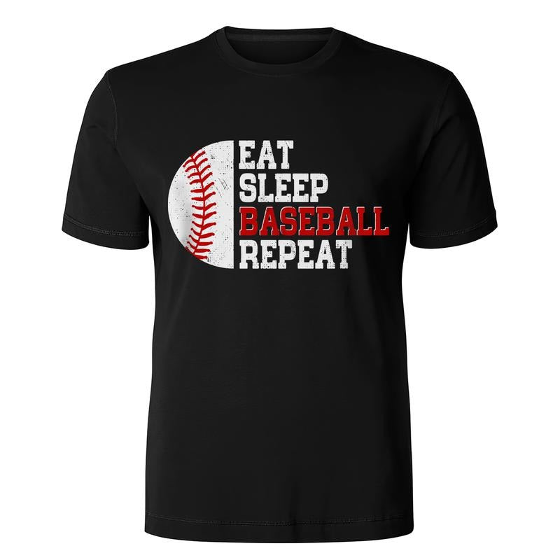 Eat Sleep Baseball Repeat Baseball Player Funny Baseball T-Shirt Hoodie, Sweatshirt | HypeCrazeTee.com