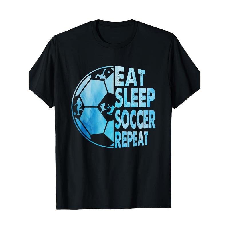Eat Sleep Football Repeat Men's T-shirt 100% cotton T-shirt Made in USA Hoodie, Sweatshirt | HypeCrazeTee.com