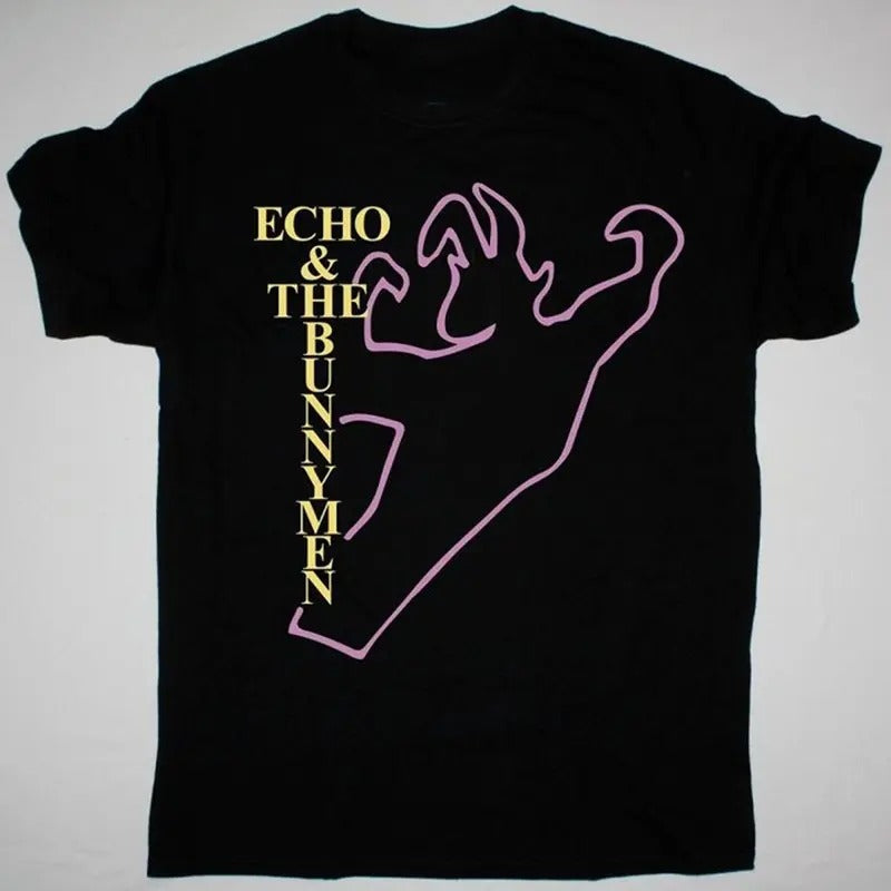 Echo And The Bunnymen Tour 88 New Black Cotton T-shirt Unisex Full Size Hoodie, Sweatshirt | HypeCrazeTee.com