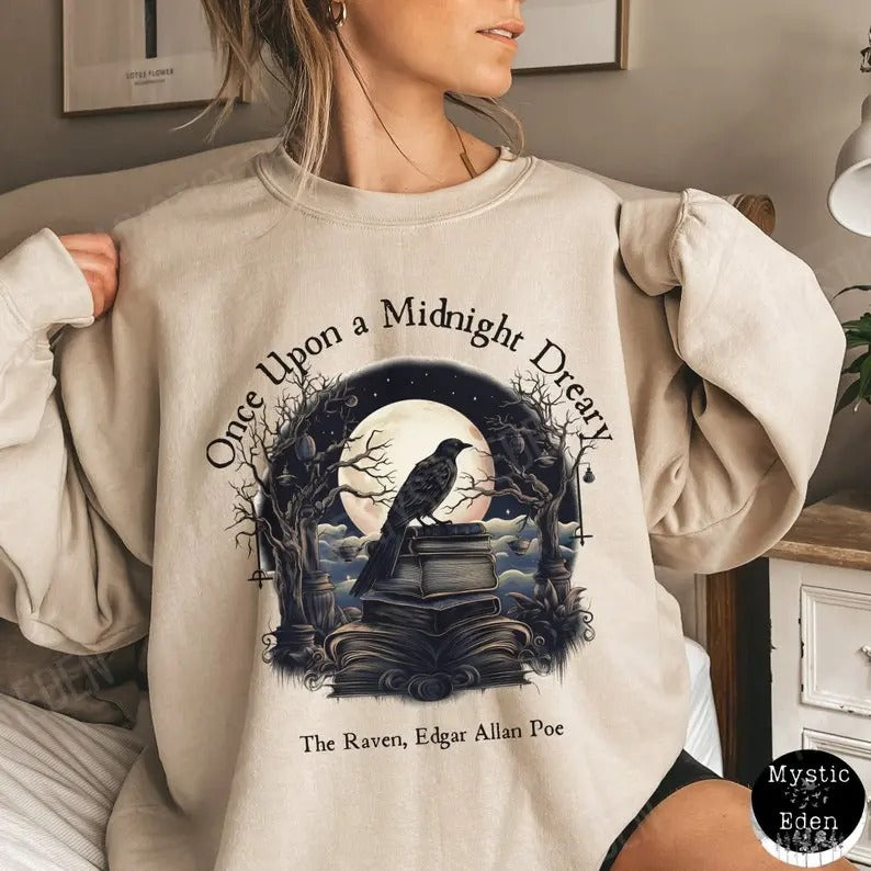 Edgar Allan Poe Sweatshirt Poe sweater dark academia sweatshirt bookish poet shirt poet sweatshirt the raven sweatshirt...
