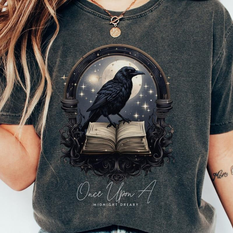 Edgar Allan Poe Tshirt - Once upon a midnight Dreary