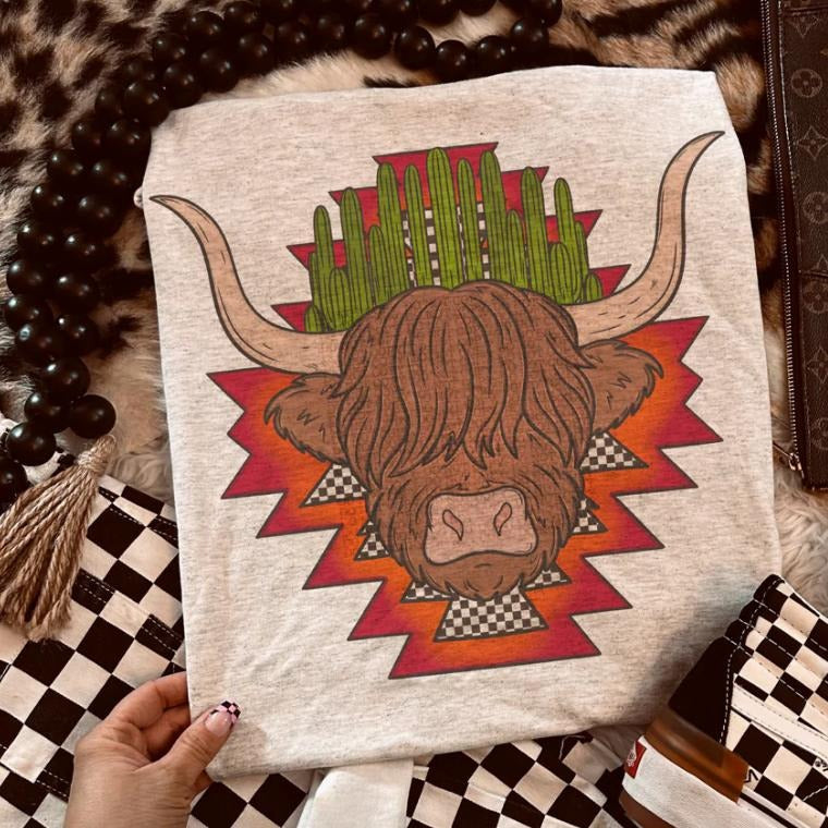 Edgy Aztec Highland shirt, vintage crewneck sweatshirts, western outfit women, cowgirl outfits, western clothing stuff...