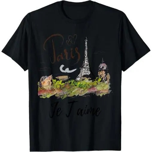 Eiffel Tower Paris Shirt Vintage I Love Paris France Shirt T-Shirt Made in USA Hoodie, Sweatshirt | HypeCrazeTee.com