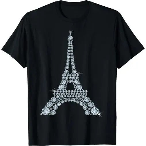 Eiffel Tower with Diamonds Paris French Love Sign T-Shirt Made in USA Hoodie, Sweatshirt | HypeCrazeTee.com