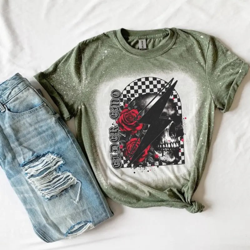 Elder Emo Ash Grey Bleached Gildan Casual Cotton T-Shirts, Hoodie, Sweatshirt