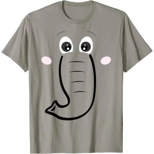 Elephant Face, Cartoon Style, Easy Halloween Costume T-Shirt Made in USA Hoodie, Sweatshirt | HypeCrazeTee.com
