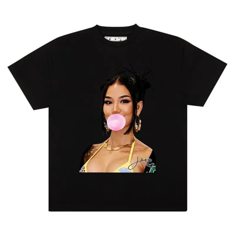 Elevate Your Wardrobe with the Jhene Bubblegum Rap Style Tee Shirt