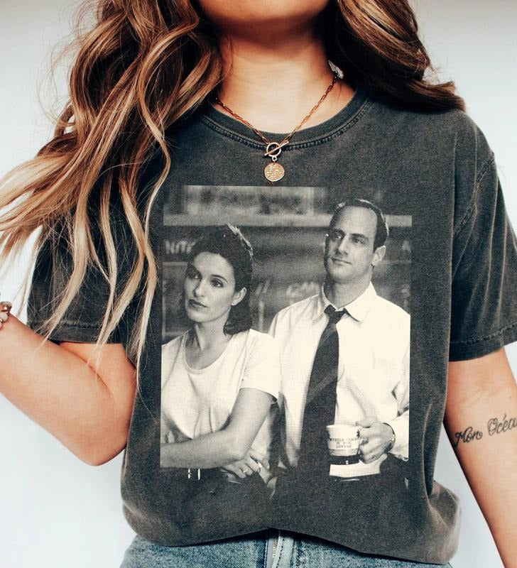 Elliot And Olivia T-shirt, Retro Comfort Elliot Stabler And Olivia Benson Shirt, Law And Order SVU Tee, 90s Graphic Tee,...