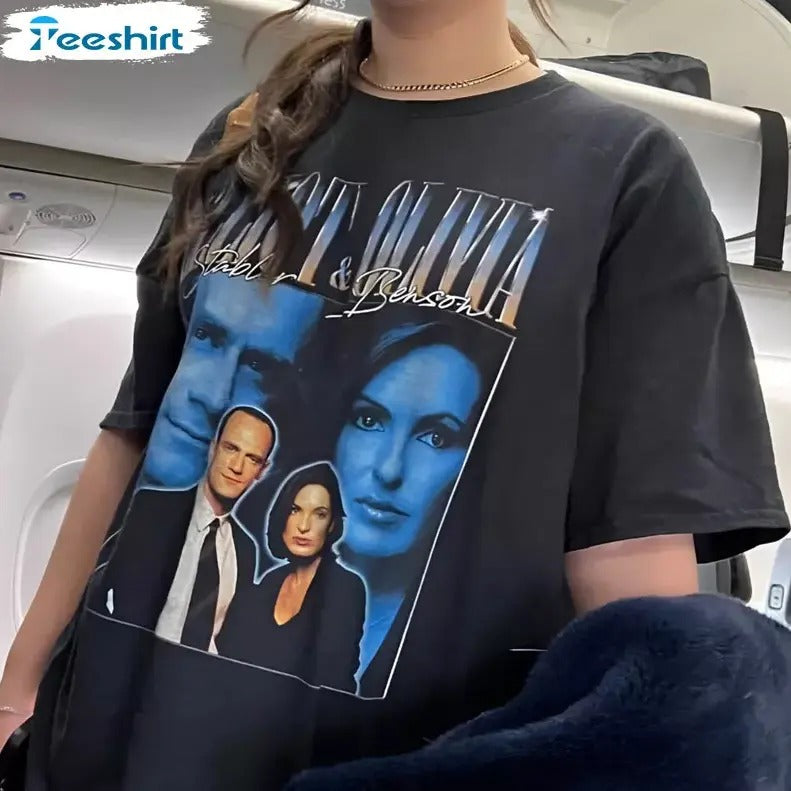 Elliot Stabler Olivia Benson Shirt, Law And Order SVU Homage T-shirt Hoodie, Sweatshirt | HypeCrazeTee.com