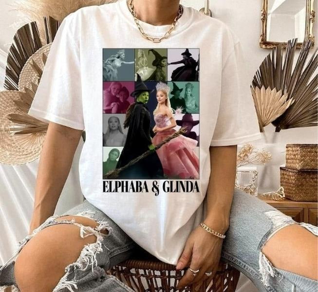 Elphaba And Glinda The Eras Tour Essential T-Shirt, Wicked Movie shirt Hoodie, Sweatshirt | HypeCrazeTee.com