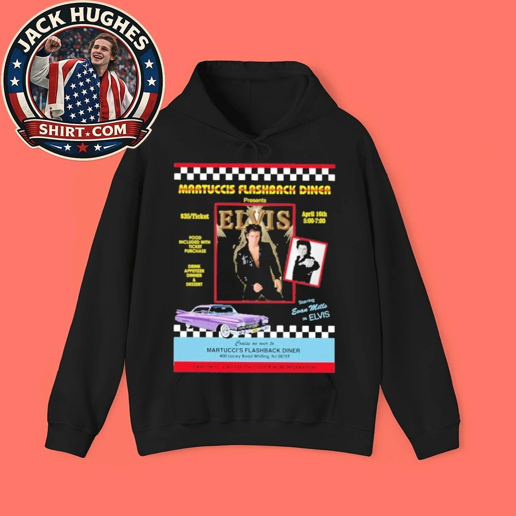 Elvis no BG Martucci Flashback Diner T-Shirt