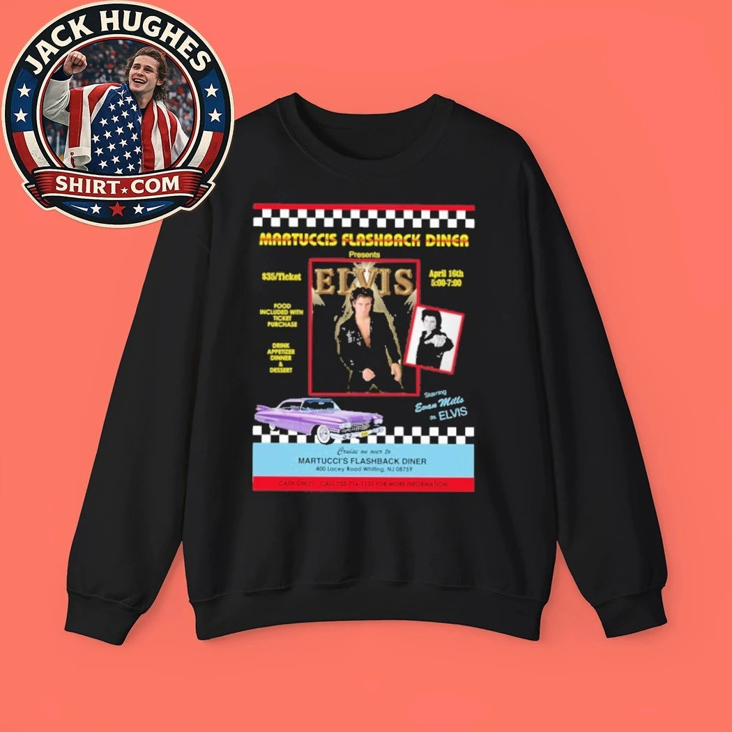 Elvis no BG Martucci Flashback Diner T-Shirt