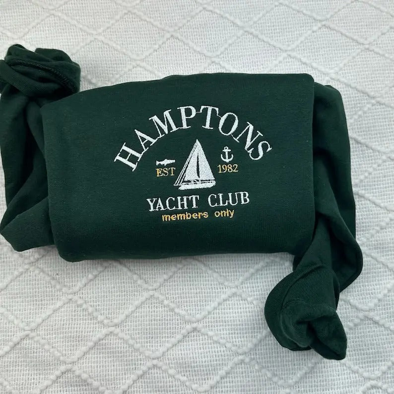 Embroidered Hamptons tshirt, Embroidered Hamptons Sweatshirt, Gift shirt Hoodie | HypeCrazeTee.com