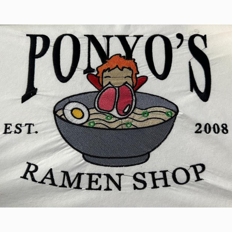 Embroidered PONYO Unisex Crewneck Sweatshirt, Ghibli Studio Merch, Anime Shirt Hoodie | HypeCrazeTee.com