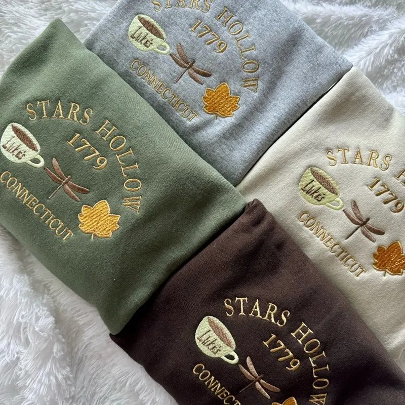 Embroidered Fall Embroidered Stars Hollow T-Shirts, Hoodie, Sweatshirt