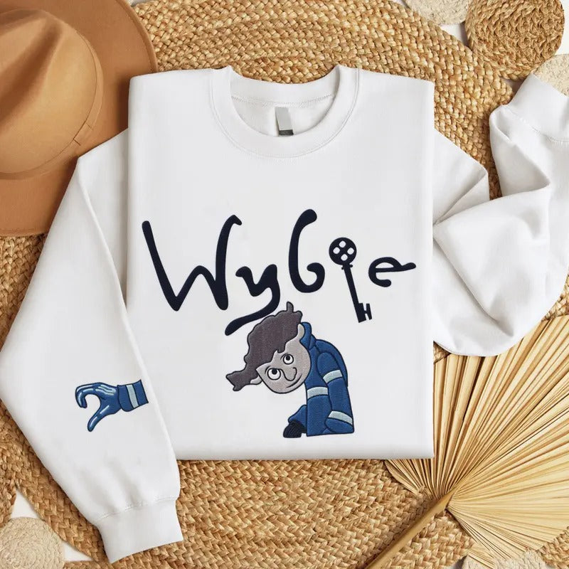 Embroidered Wybie Sweatshirt, Spooky Season Tee, Couple Matching Halloween Embroidery Shirt Gift Hoodie | HypeCrazeTee.com