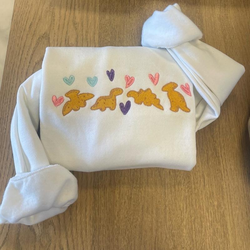 Embroidered valentines nuggies sweatshirt, cute Valentine's Day shirts, Valentine's Day sweatshirts, Hoodie