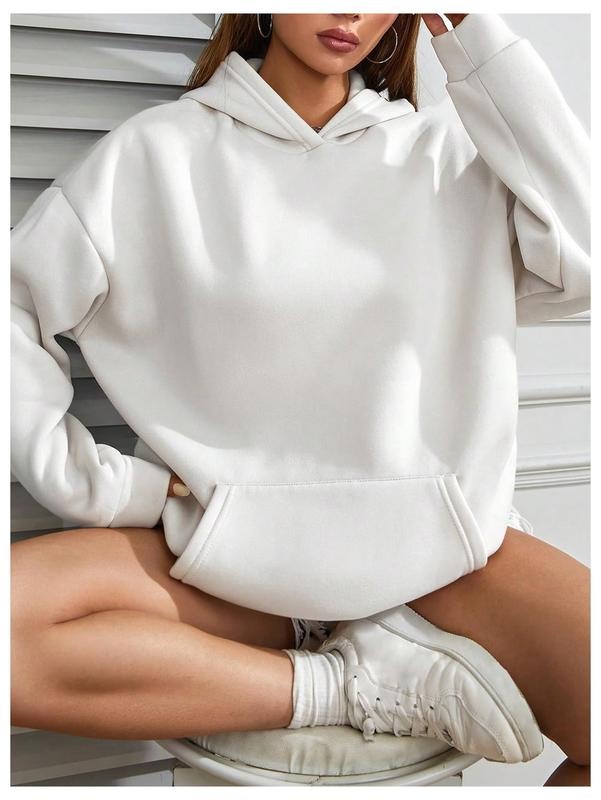Embroidery Letter Oversized Hooded Sweatshirt Long Sleeve Pullover Hoodie Tops T-Shirts | HypeCrazeTee.com