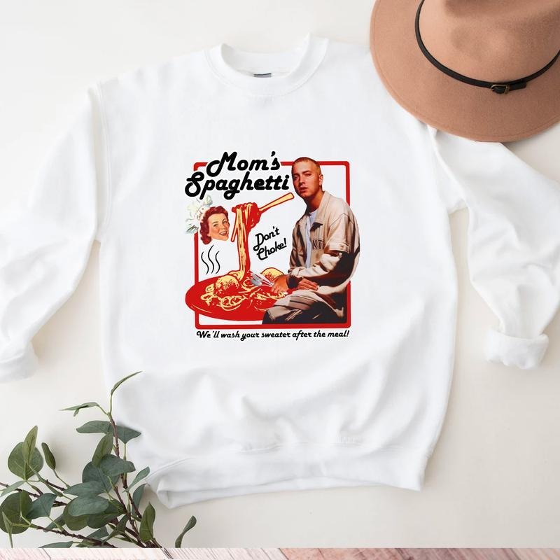 Eminem,mom spaghetti T-Shirt, Rapper Vintage Sweatshirt Hoodie T-shirt, Sweatshirt, Hoodie | HypeCrazeTee.com