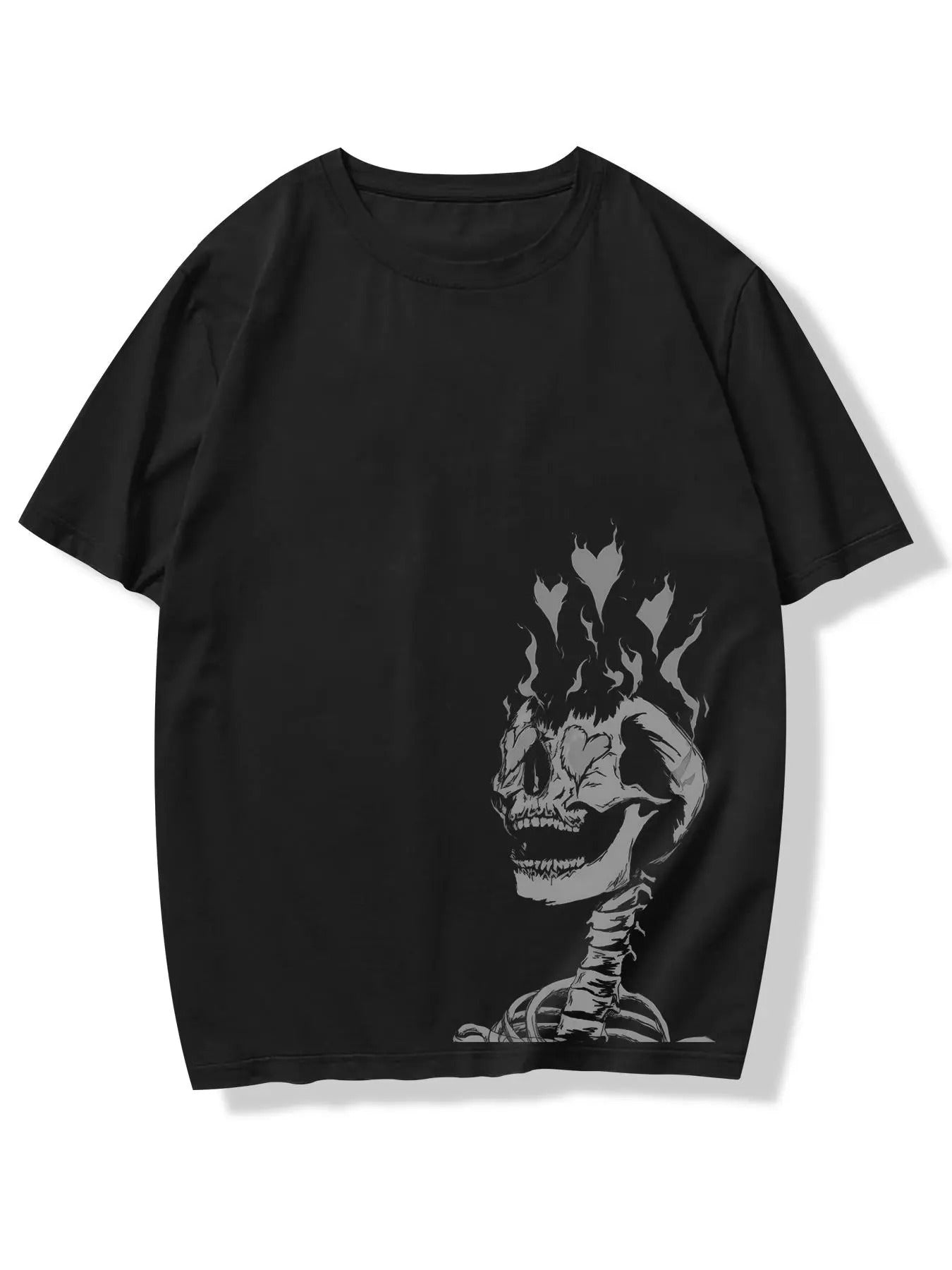 Emo Outfits Men's Graphic Print Round Neck Drop Shoulder Tee, Regular Fit Casual Short Sleeve T-shirt, Going Out Outfit,...