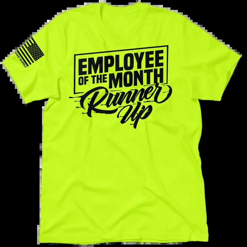 Employee of the month - Hi Visibility Safety Yellow Work T-Shirt Jersey Menswear Hoodie, Sweatshirt | HypeCrazeTee.com
