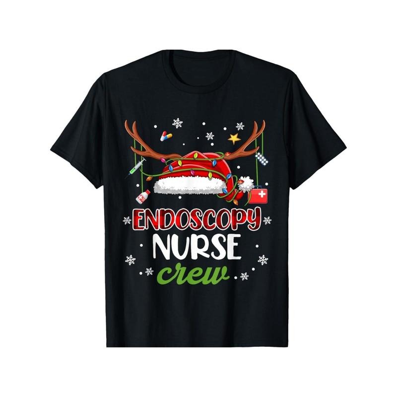 Endoscopy Nurse Christmas Crew Matching Pajamas Nursing T-Shirt for Men Women, Christmas Halloween New year Thanksgiving...