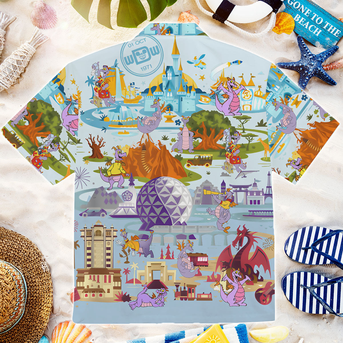 Epcot Figment Hawaiian Shirt