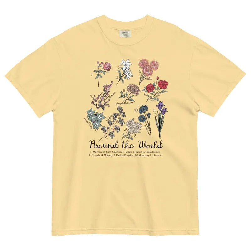 Epcot Flowers T-shirt, Flower and Garden Shirt, World Showcase Flowers Heavyweight Tee Hoodie, Sweatshirt | HypeCrazeTee.com