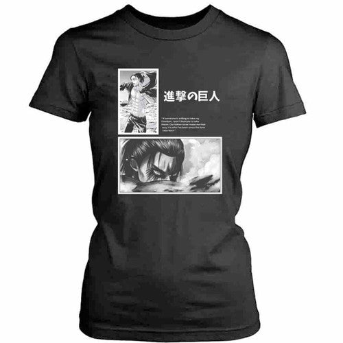 Eren In Last Season Anime Manga Womens T-Shirt Tee