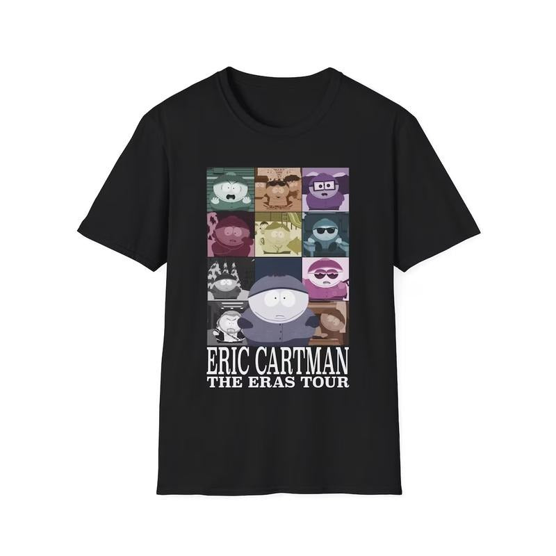 Eric Cartman The Eras Tour Unisex Softstyle T-Shirt, Southpark Sweatshirt, tv show crewneck, cartoon, Southpark tshirt Hoodie