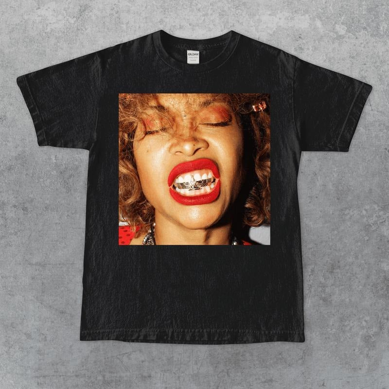 Erykah Badu T-shirt Unisex Cotton Retro 90's Graphic Top Tee Unisex Crewneck Shirt Hoodie, Sweatshirt | HypeCrazeTee.com