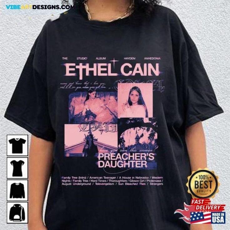 Ethel Cain Merch Album Tracklist Vintage T-Shirt American Singer Shirt Gift For Fan Hoodie, Sweatshirt | HypeCrazeTee.com