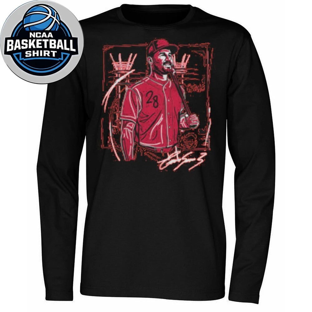Eugenio Suárez Hand-Drawn Bold Baseball Fan Graphic T-Shirt